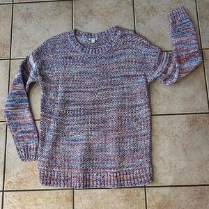 GAP Red White & Blue‎ 100% Cotton Woven Knit Sweater, Sz Large